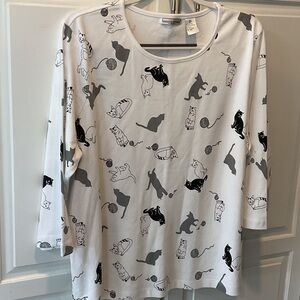 Bonnie Evans plus size cat top new!